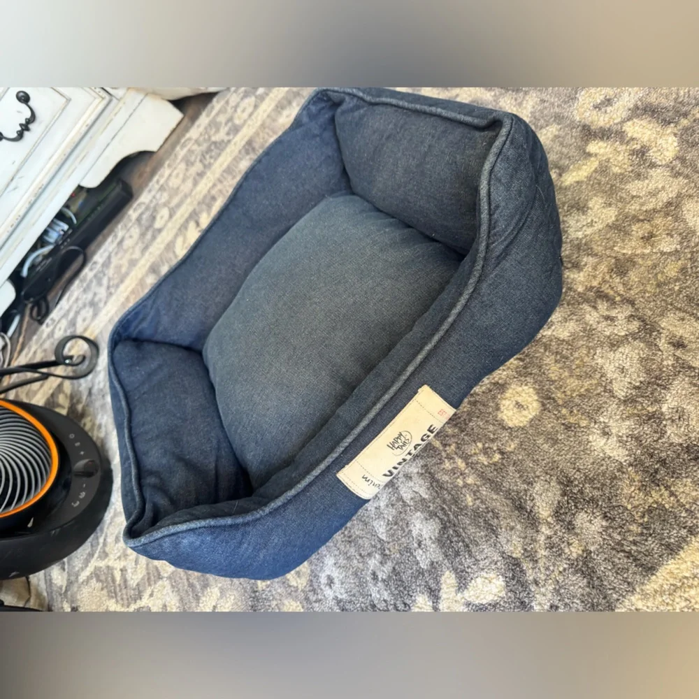 Happy Tails Denim Blue Pet Bed